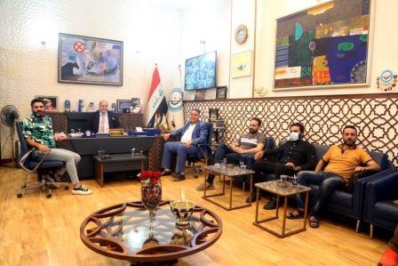 استقبال نقيب الفنانين العراقيين لرئيس مهرجان بغداد الدولي للمسرح3